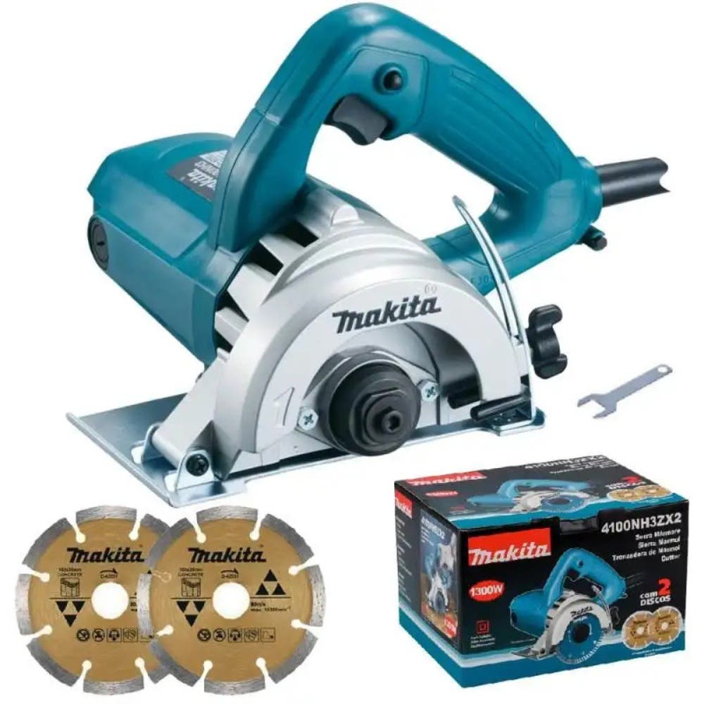 Serra Mármore 4.3/8 POL 1.300W com 2 Discos 4100NH3ZX2 MAKITA