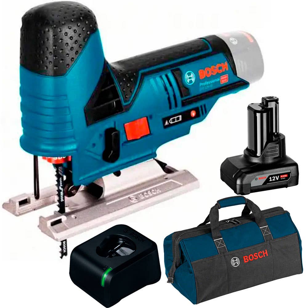 Serra Tico-Tico 12V GST 12V-70 com Bateria 4,0Ah, Carregador Bivolt e Bolsa BOSCH