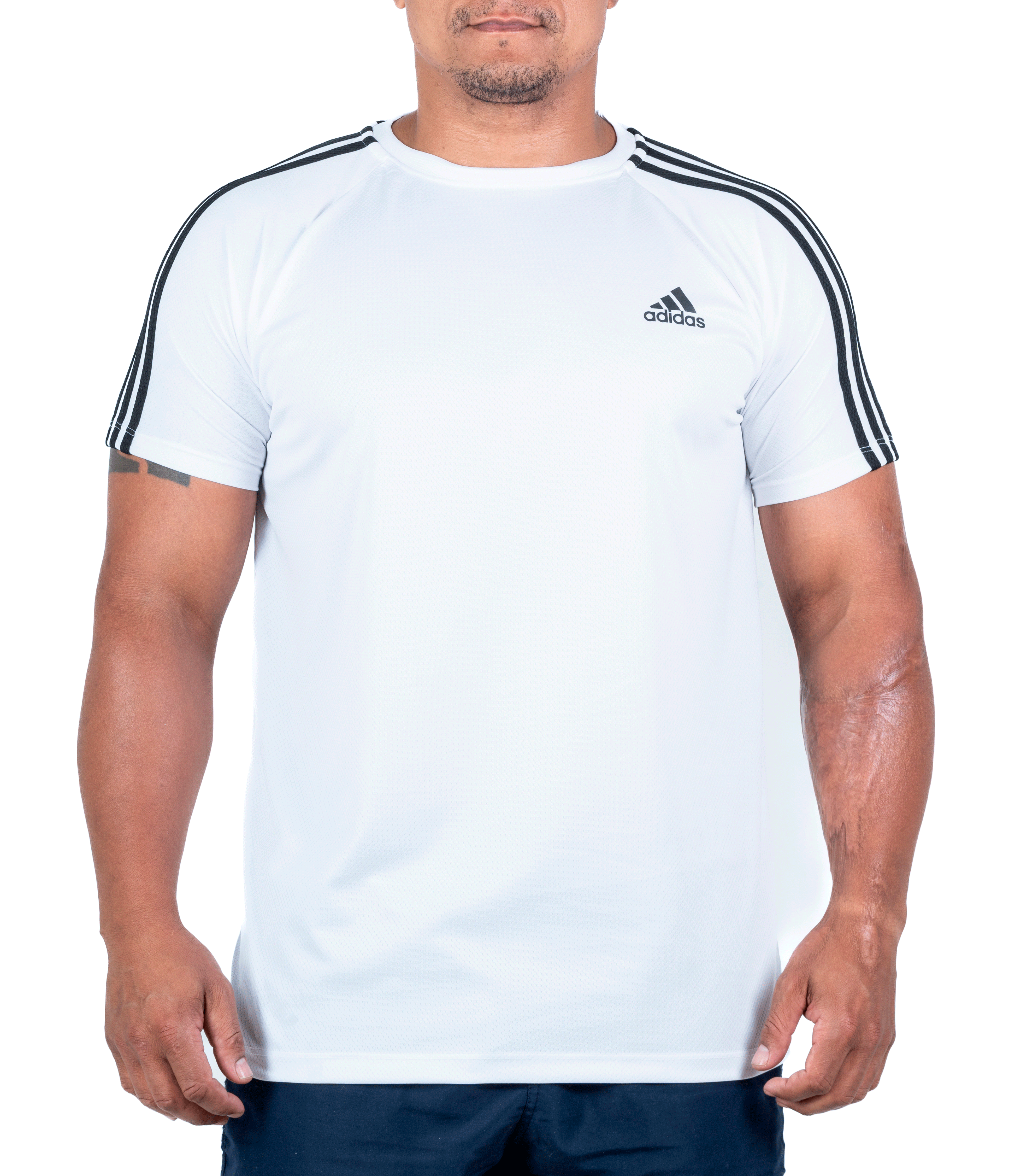 (G1 ao G4) Camiseta Dry Fit Adidas III Listras Ombro