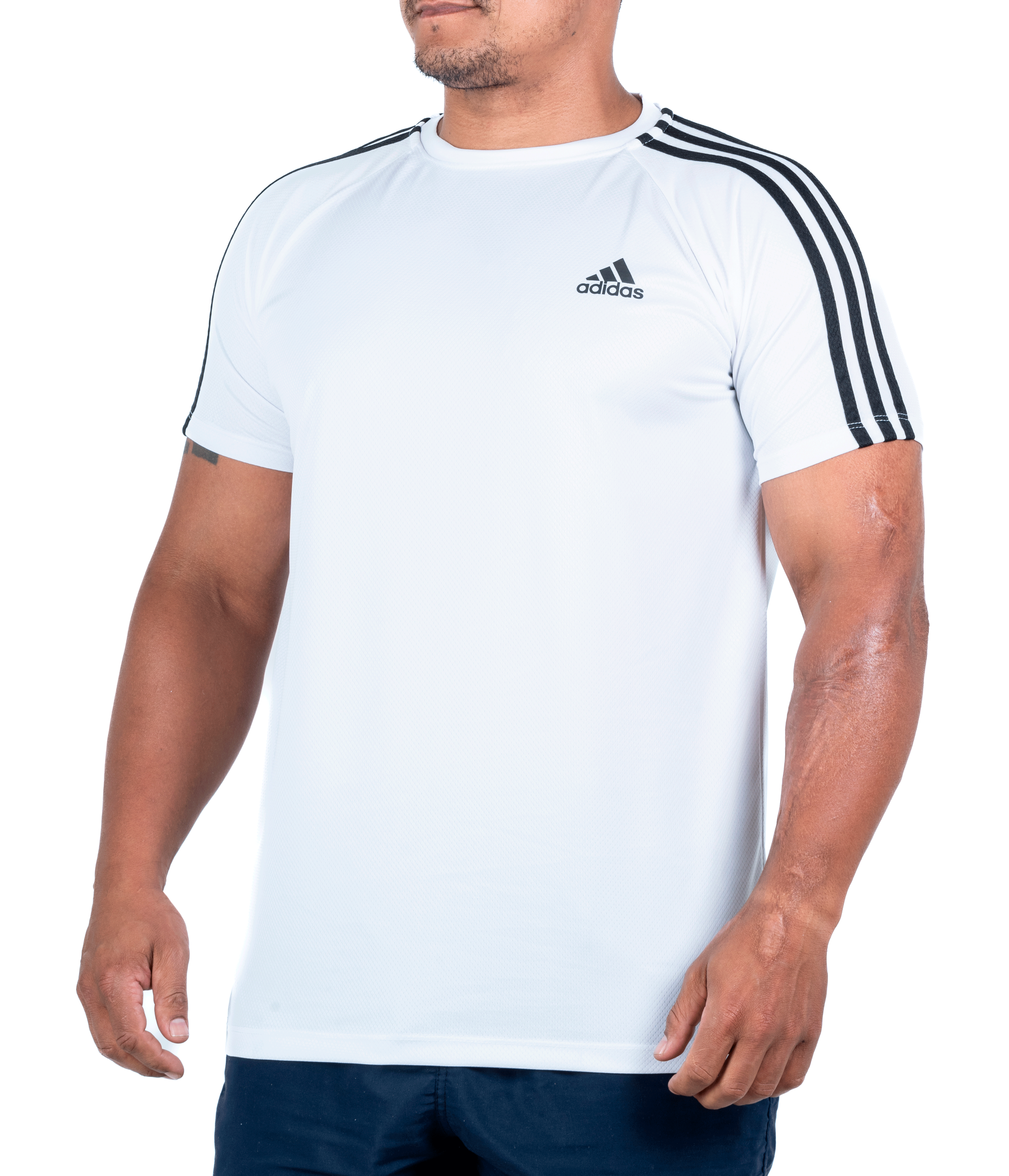 (G1 ao G4) Camiseta Dry Fit Adidas III Listras Ombro