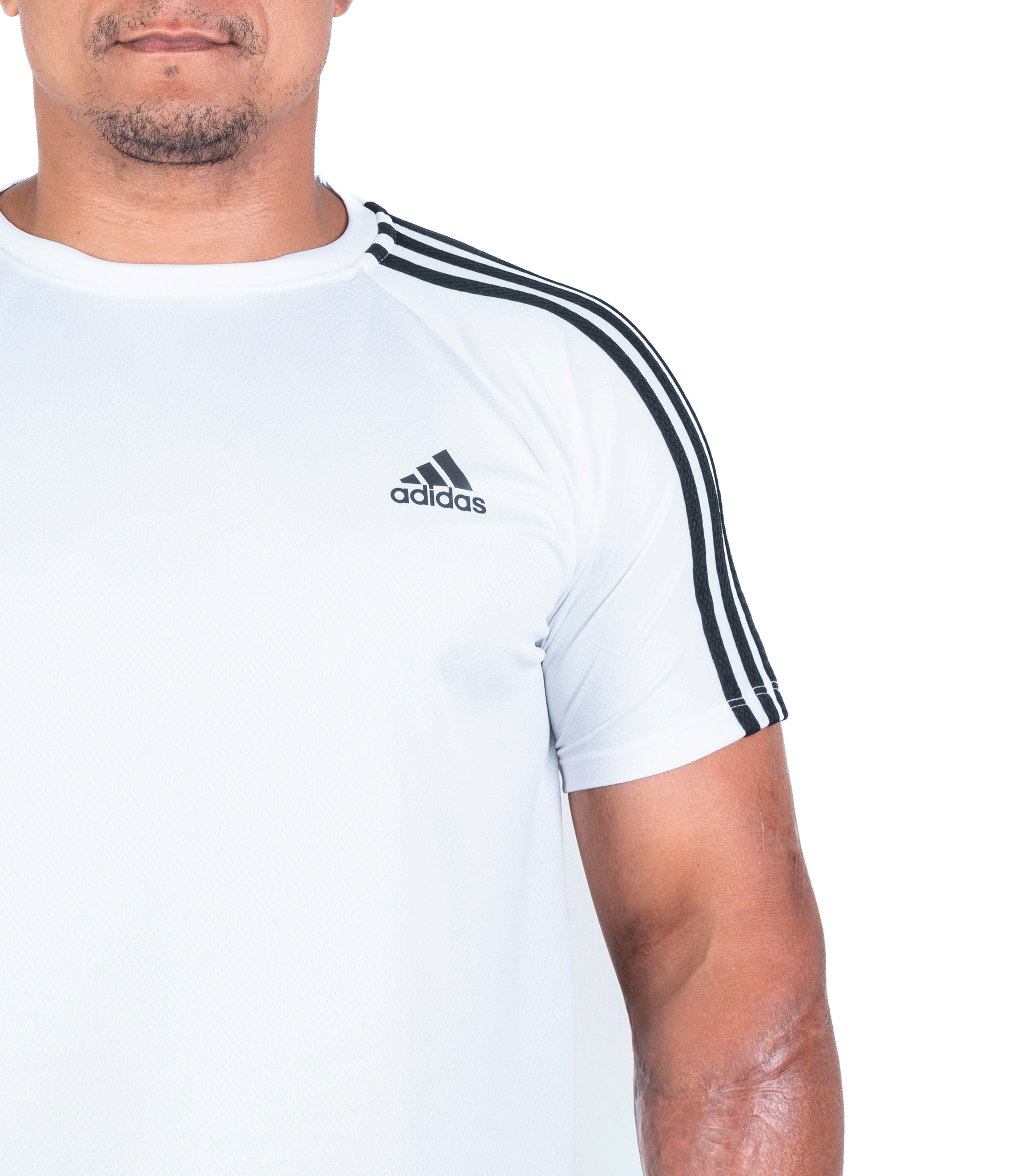 (G1 ao G4) Camiseta Dry Fit Adidas III Listras Ombro