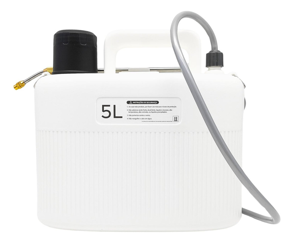Pulverizador Elétrico 5l Portátil Recarregável Sem Fio Usb Cor Branco
