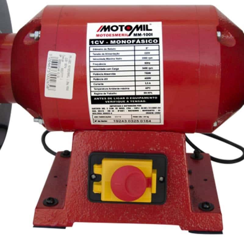 Moto Esmeril 8 POL 1,0 HP Monofásico MM-100i MOTOMIL