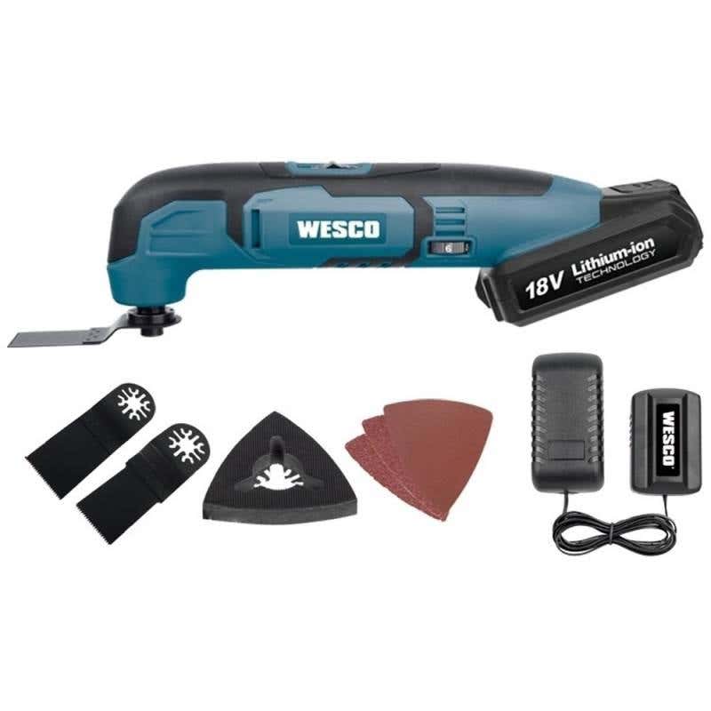 Multiferramenta Oscilante à Bateria 18V Bivolt com Kit Acessórios WS2932 WESCO