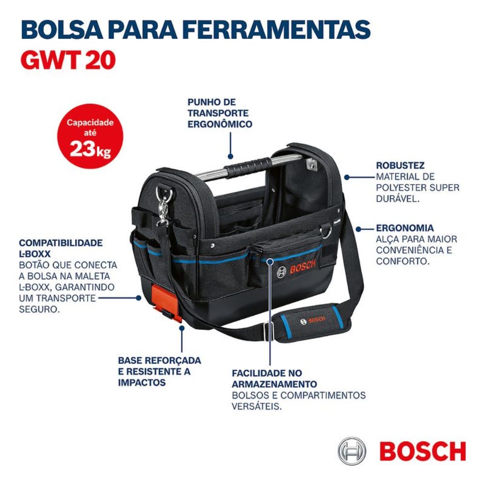 Kit 2 Baterias 18V 4Ah com Carregador Bivolt e Bolsa BOSCH