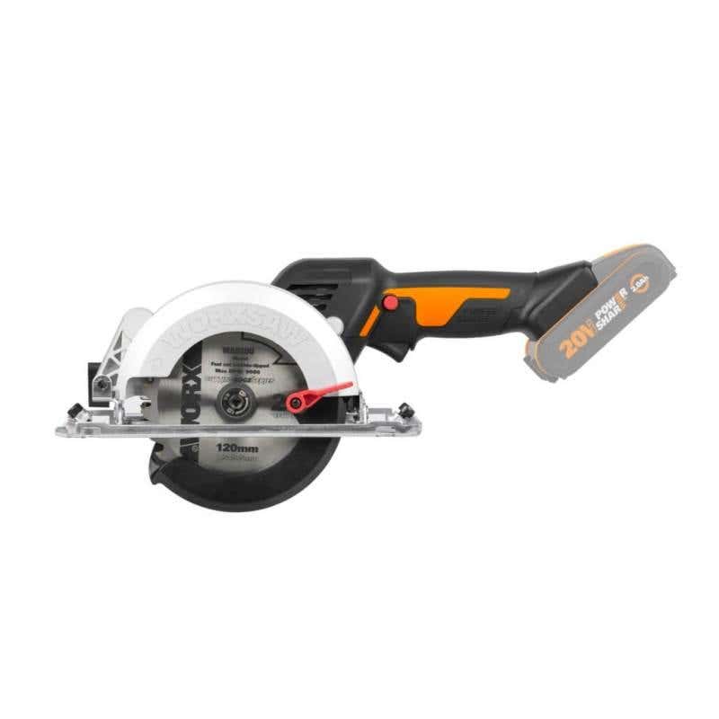 Serra Circular 20V MAX WORKSAW WX531.9 com 3 Discos s/ Bateria e Carregador WORX