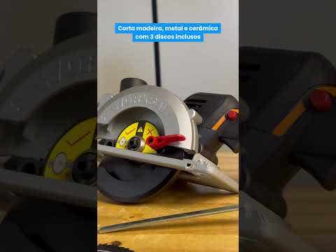 Serra Circular 20V MAX WORKSAW WX531.9 com 3 Discos s/ Bateria e Carregador WORX