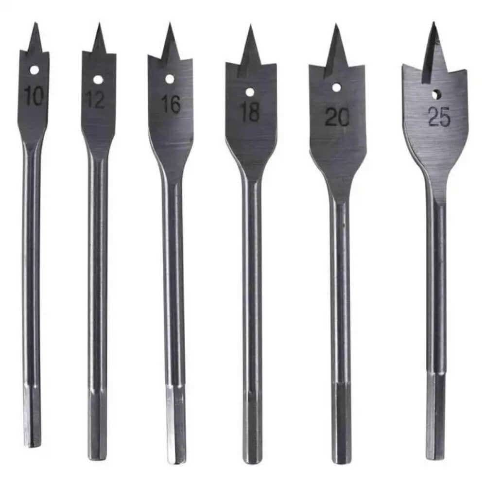 Jogo de Brocas Chatas para Madeira Kit com 6 Peças 7040555 SPARTA