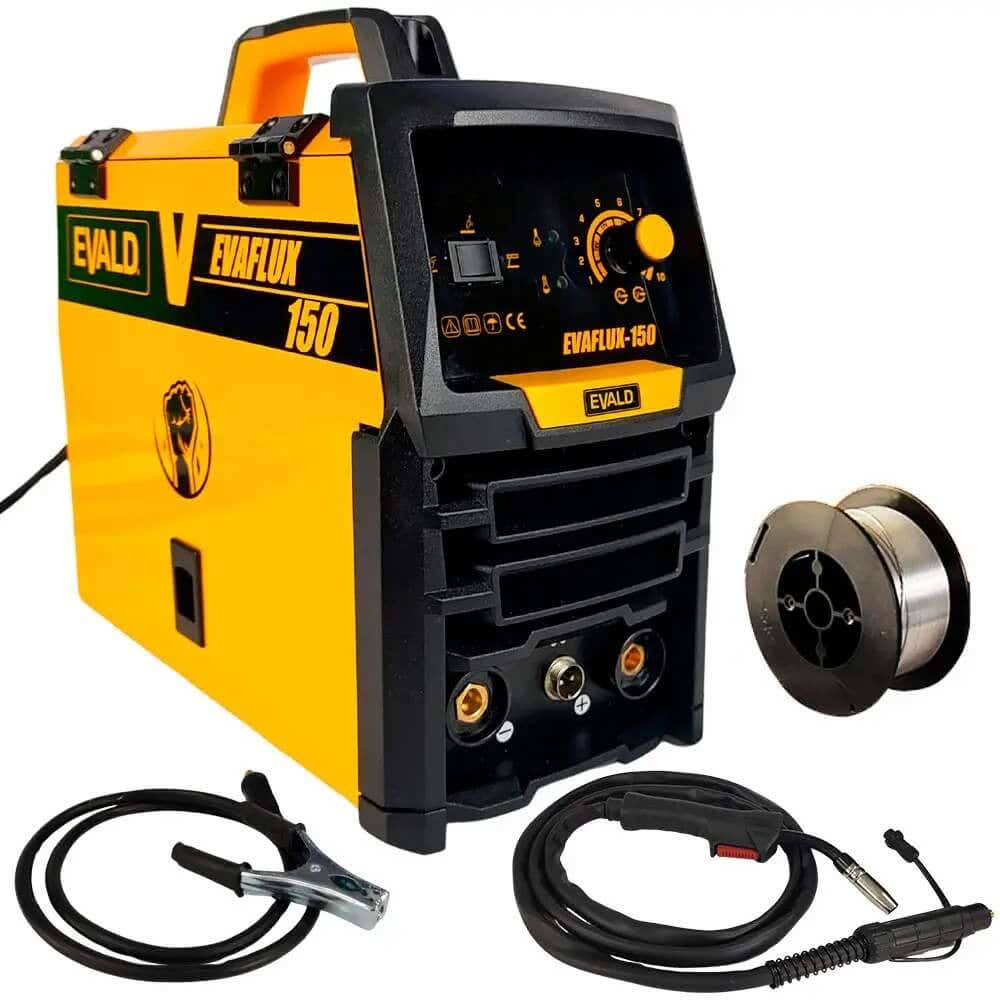 Máquina Solda Multiprocesso MIG sem Gás Sinérgica 220V EVAFLUX-150 EVALD