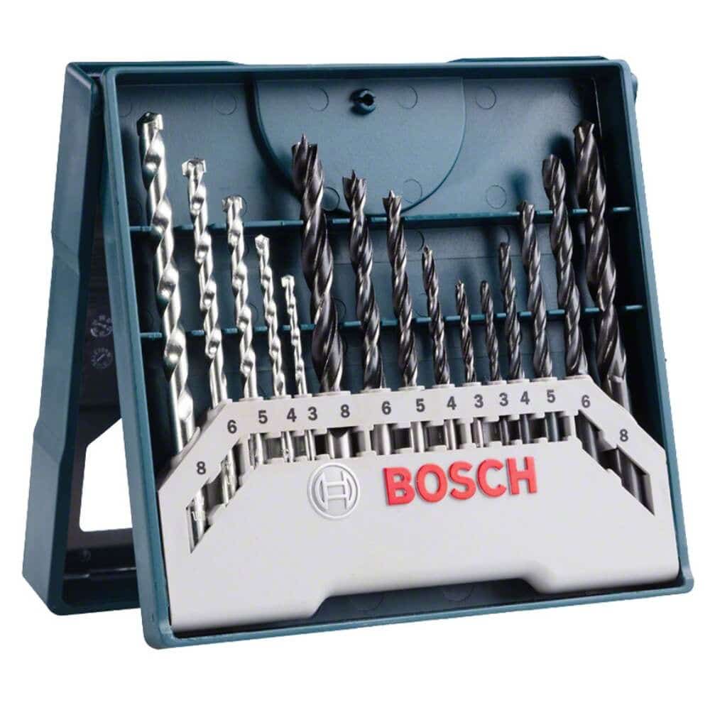 Estojo de Brocas 3 a 8mm com 15 Peças Mini X-line 2607017504 BOSCH