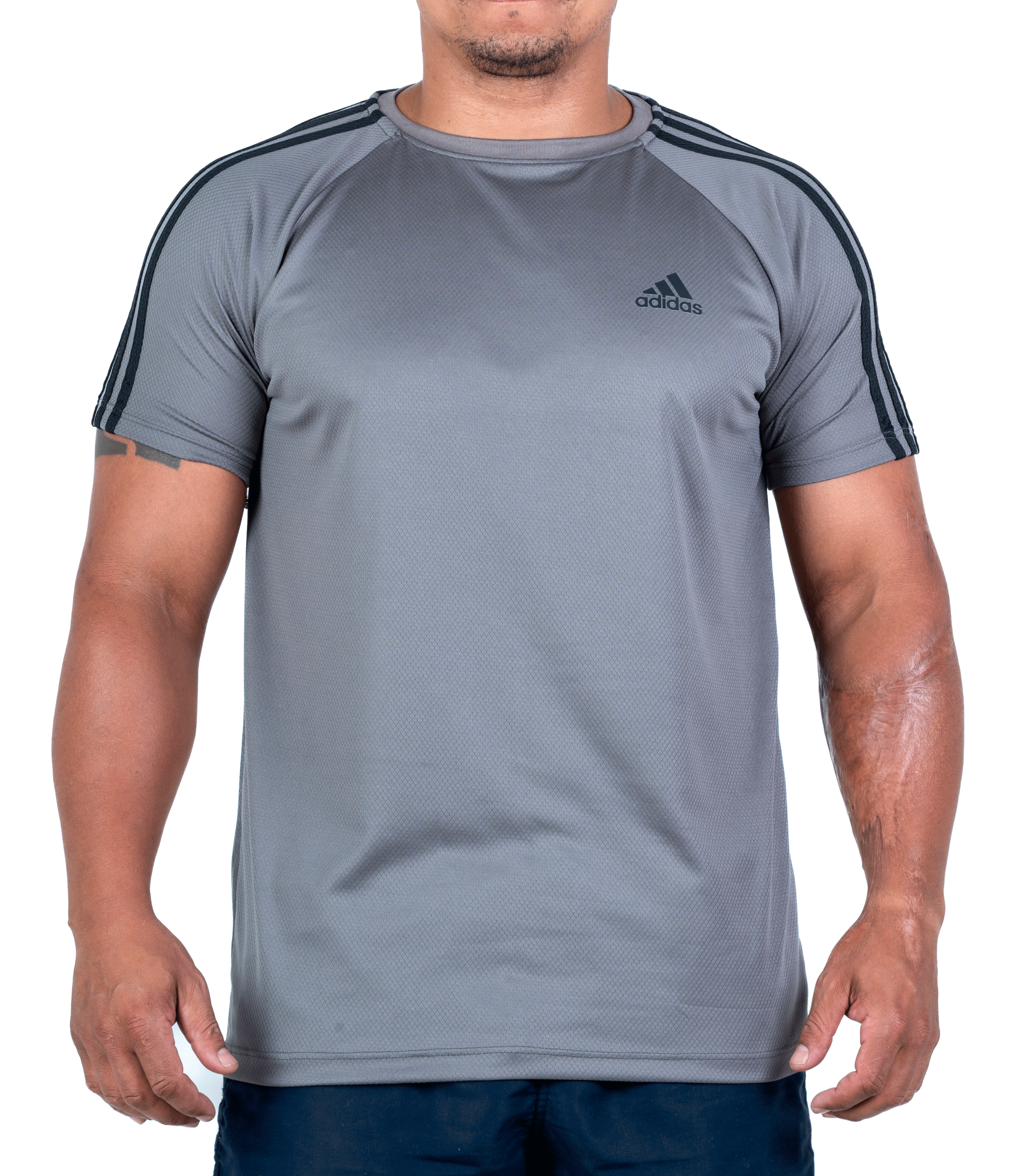 (G1 ao G4) Camiseta Dry Fit Adidas III Listras Ombro