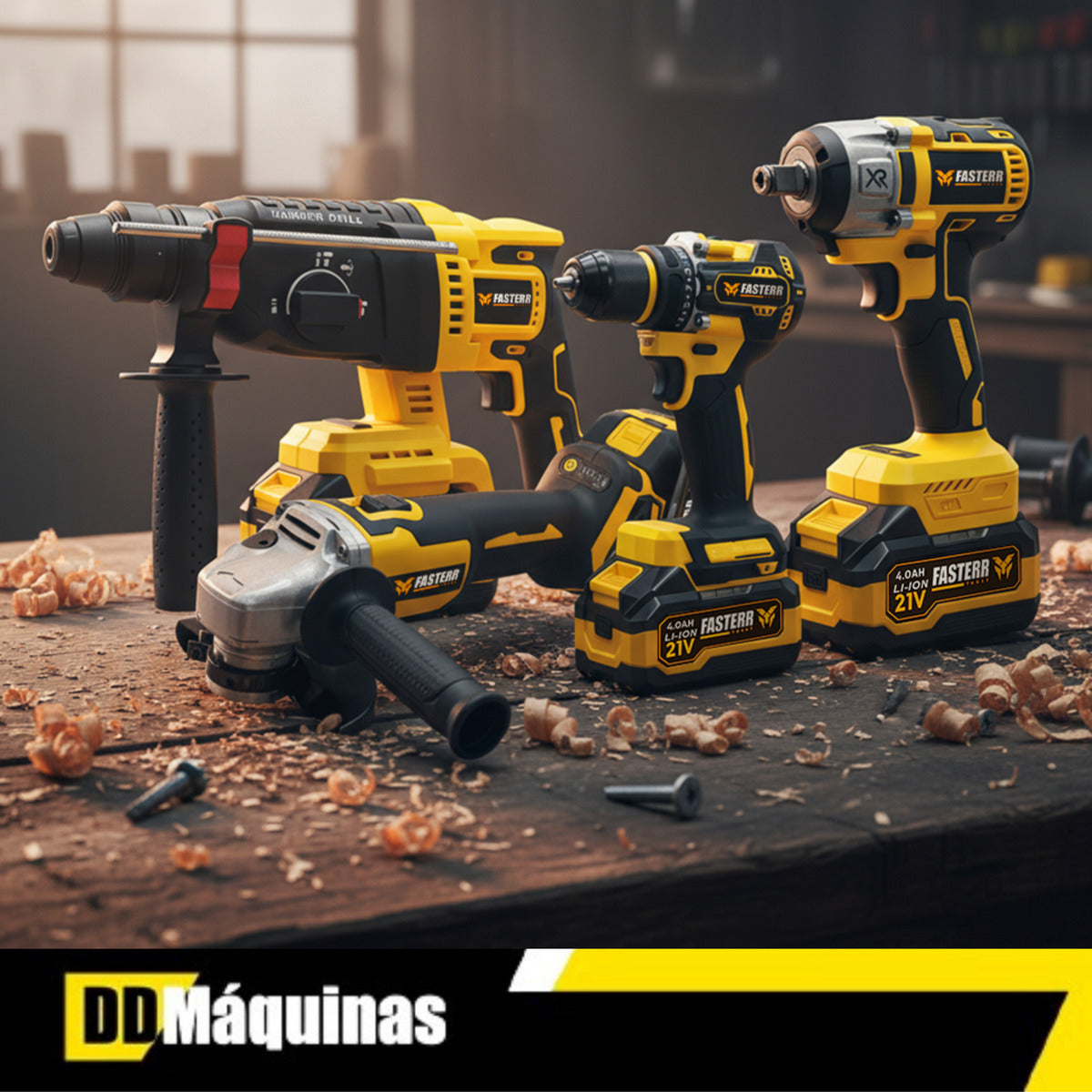 Kit Multi Ferramentas A Bateria 4 Em 1 Brushless - Fasterr