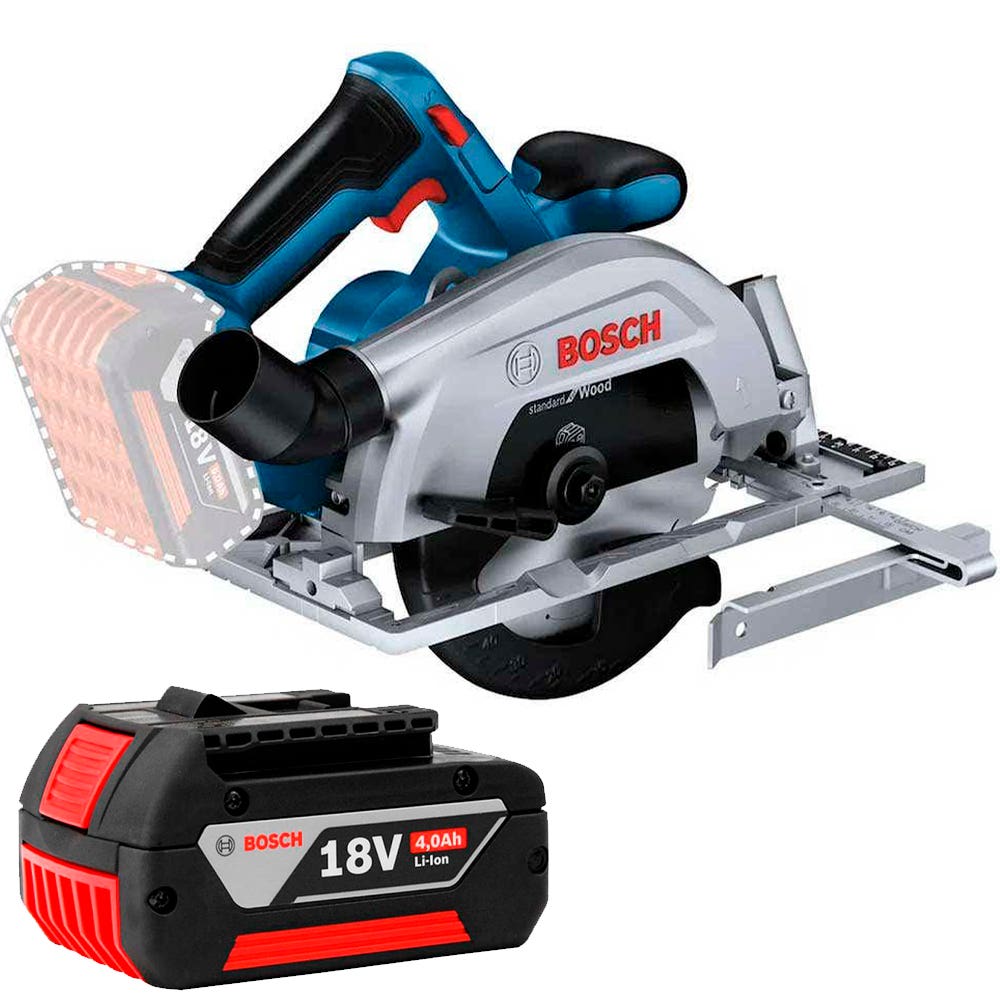 Serra Circular 7.1/4 Pol a Bateria 18V GKS 185-LI com Bateria 4,0 Ah 06016C12E1 BOSCH