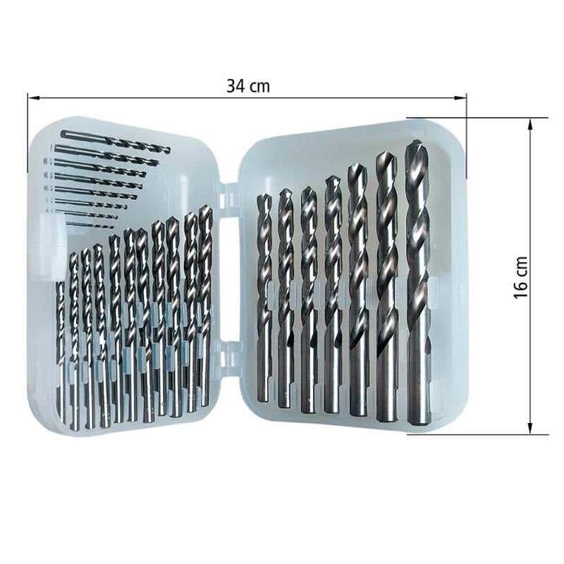 Broca Aço Rápido 1/16 Pol a 1/2 Kit com 26 Peças TRAMONTINA