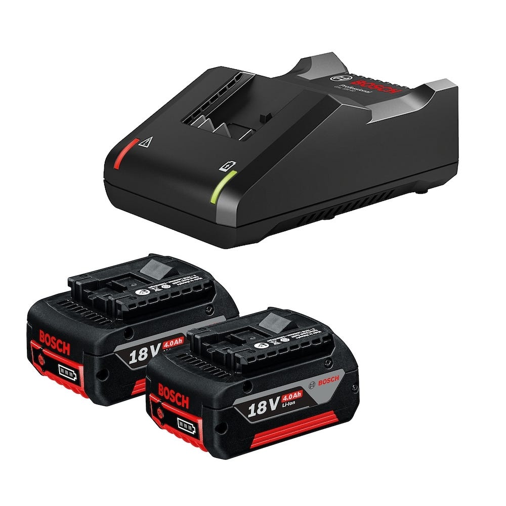 Kit 2 Baterias 18V 4Ah com Carregador Bivolt e Bolsa BOSCH
