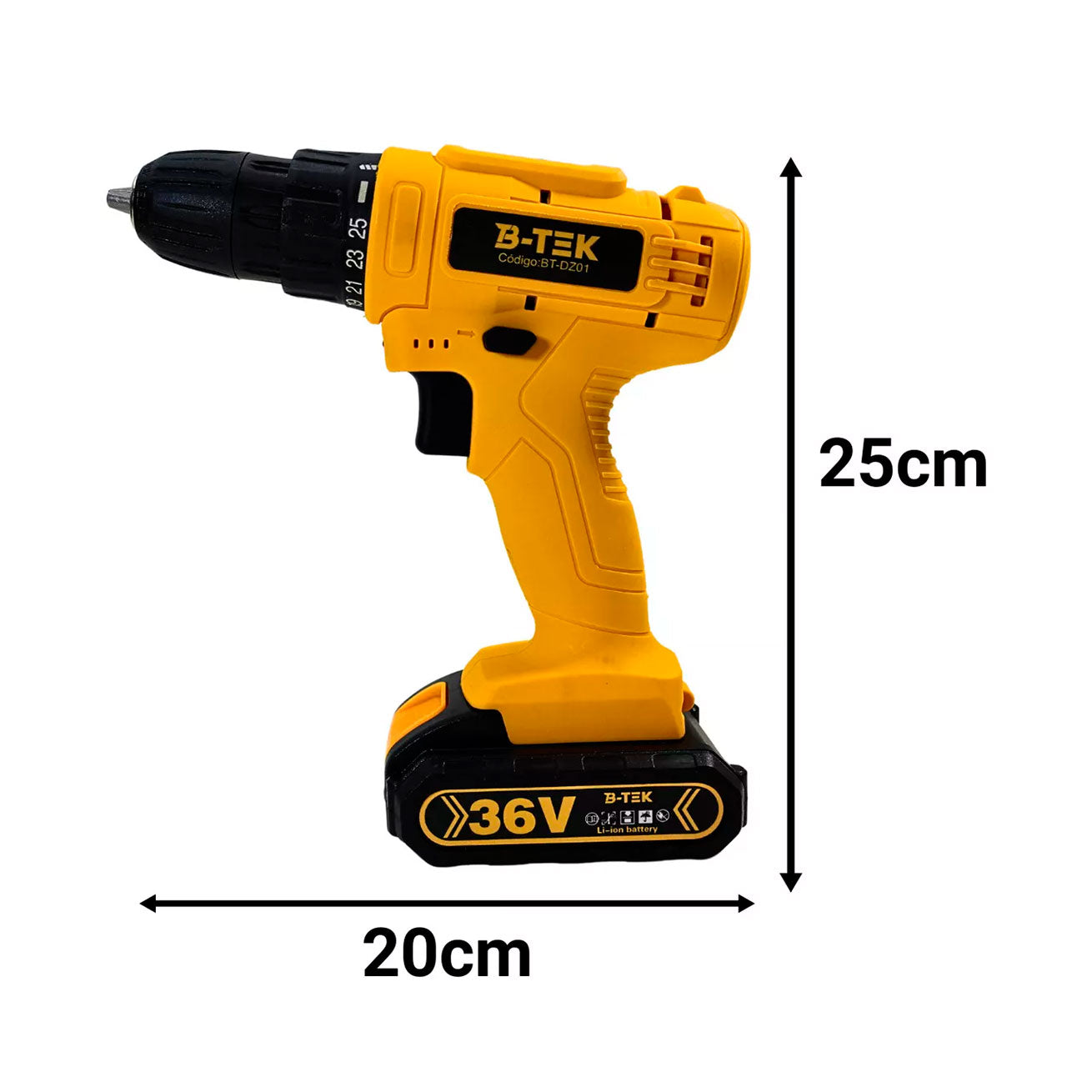 Furadeira Parafusadeira Sem Fio 36V B-TEK